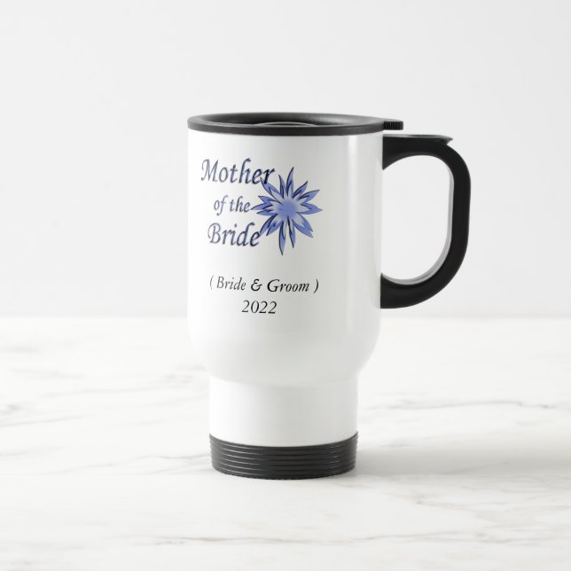 Mug De Voyage Mère du bleu de jeune mariée (Droite)