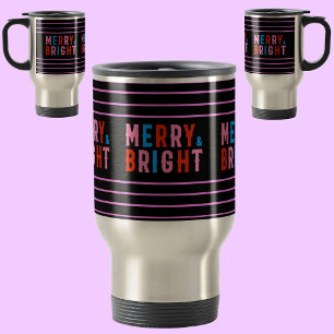 Mug De Voyage Merry & Bright, Joyeux Noël, Cadeau de Noël