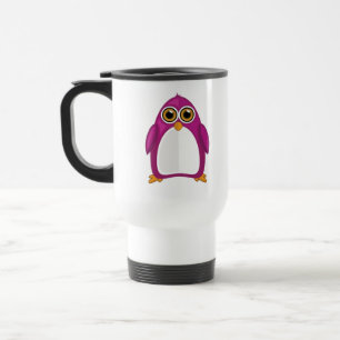 Mug De Voyage Mignon Manchot Rouge Violet – Manchot Dessin Animé
