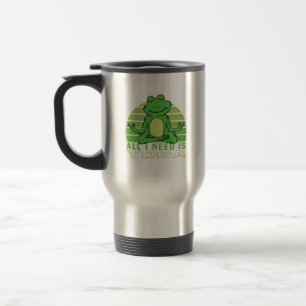 Mug De Voyage Mignonne grenouille faisant du yoga.