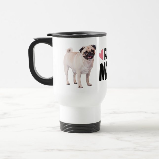 Mug De Voyage Mignonne maman Carlin Chien Chien Chien Maman (Gauche)