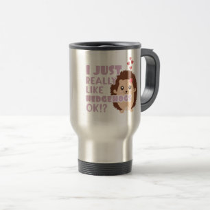 Mug De Voyage Mignons Hérisson J'Aime Vraiment Les Hérisson D'Ac