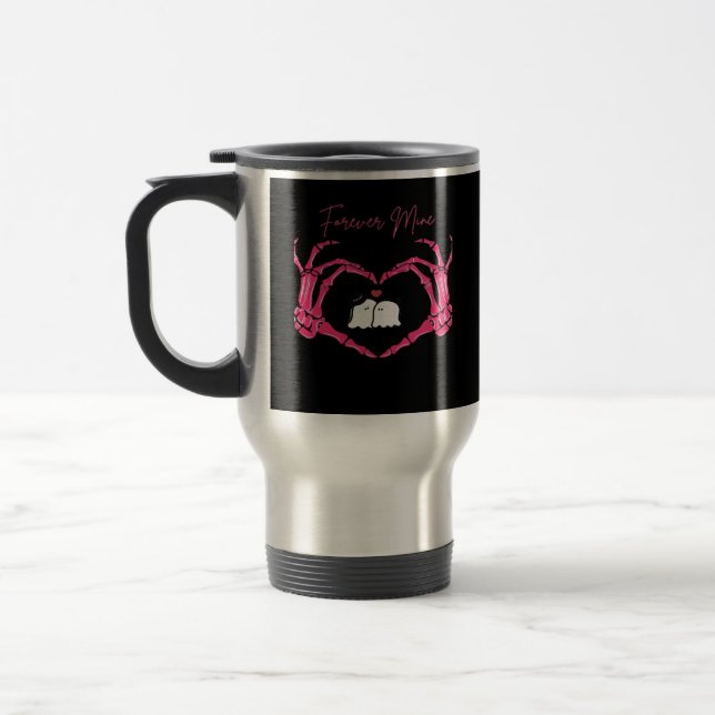 Mug De Voyage Mine, Valentines Classic - Squelette Mains Entendr (Gauche)