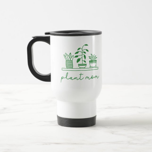 Mug De Voyage Mini Plante Maman mignonne Plante (Gauche)