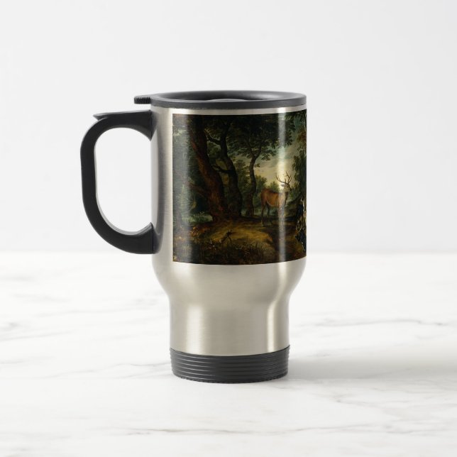 Mug De Voyage Miracle de Saint Hubert par Pierre Paul Rubens  (Gauche)