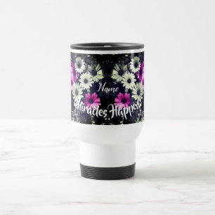 Mug De Voyage Miracles Happen Daisies Inspiré Personnalisé