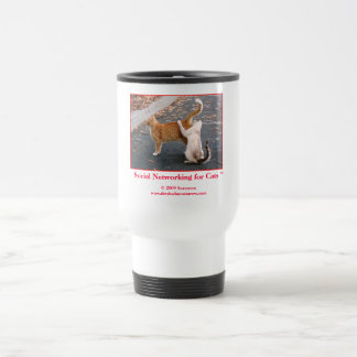 Mug De Voyage Mise en réseau sociale pour des chats