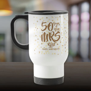 Mug De Voyage Mme Bonne Fête 50e Anniversaire de Mariage de Diam