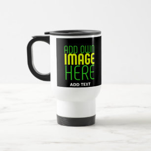 MUG DE VOYAGE MODÈLE DE TEXTE D'IMAGE NOIRE SIMPLE ET MODERNE