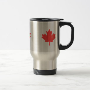 Mug De Voyage Modèle Knit Maple Leaf Tricot Motif
