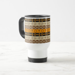 Mug De Voyage modèle tribal rayé africain ethnique