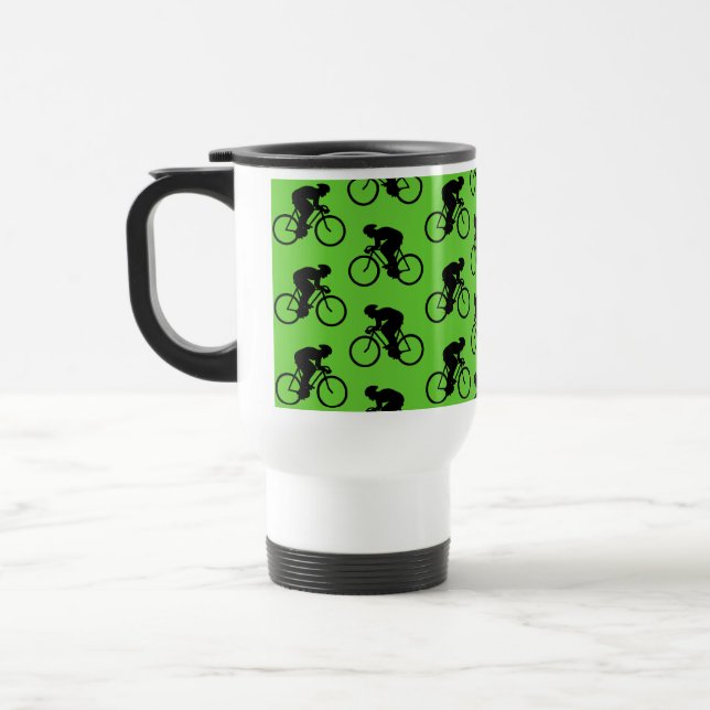 Mug De Voyage Modèle vert et noir de bicyclette (Gauche)