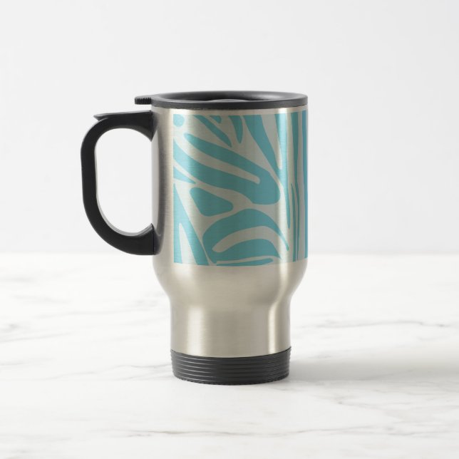 Mug De Voyage Modèle Zèbre Bleu (Gauche)