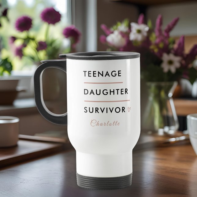 Mug De Voyage Modern Teen Daughter Survivor Personalized (Créateur téléchargé)