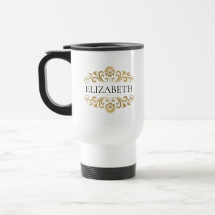 Mug De Voyage Moderne Chic élégant Monogramme Voyage Mug