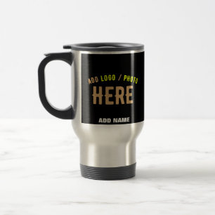 MUG DE VOYAGE MODERNE ET MODERNE PERSONNALISABLE NOIR VÉRIFIÉ