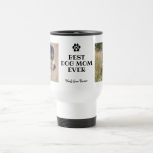 Mug De Voyage Moderne Meilleur Chien Maman Ever Blanc 2 Photos 