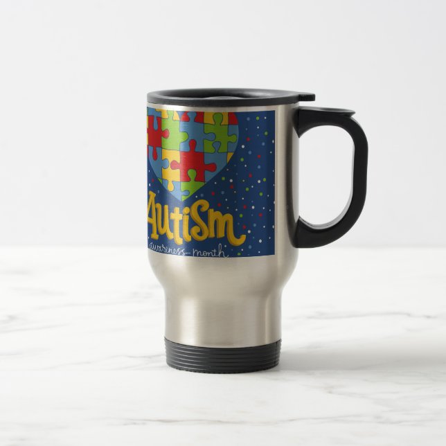 Mug De Voyage mois de sensibilisation sur l'autisme (Droit)