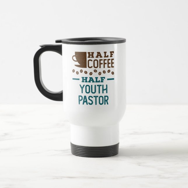 Mug De Voyage Moitié café moitié pasteur de jeunesse (Gauche)