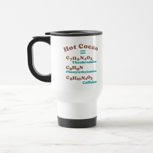 Mug De Voyage Molécule de cacao chaud (Gauche)