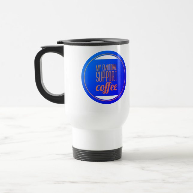 Mug De Voyage Mon café de soutien émotionnel (Gauche)