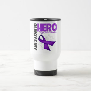 Mug De Voyage Mon collègue toujours mon héros - ruban pourpre