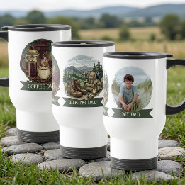 Mug De Voyage Mon père en randonnée et café | Photo de la fête d