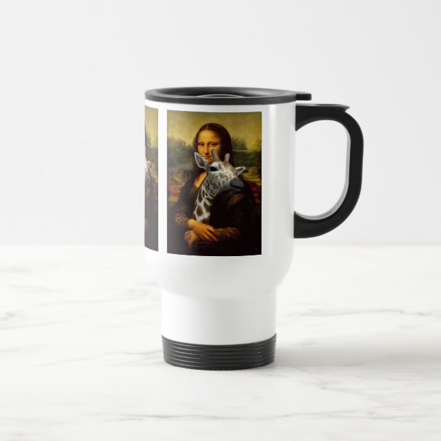 Mug De Voyage Mona Lisa aime les girafes (Droite)
