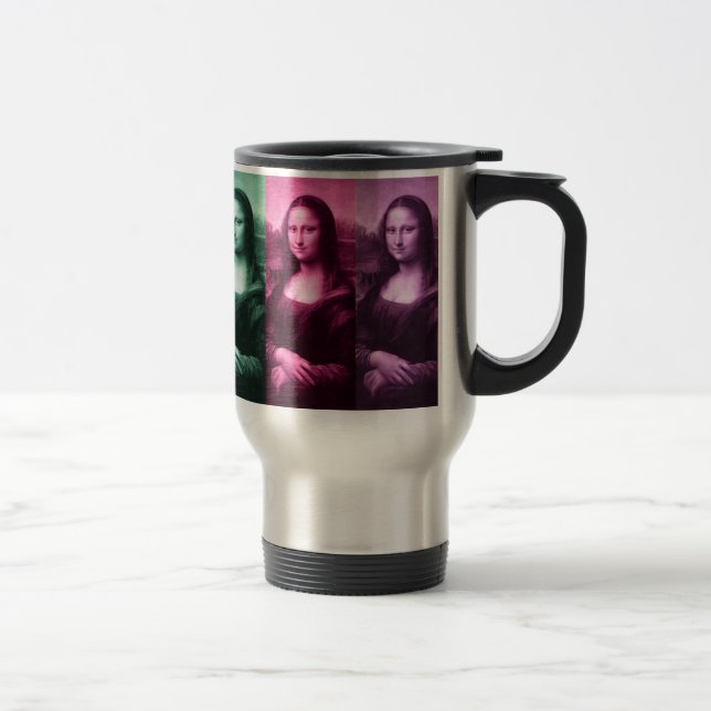 Mug De Voyage Mona Lisa Rose vert violet (Droit)