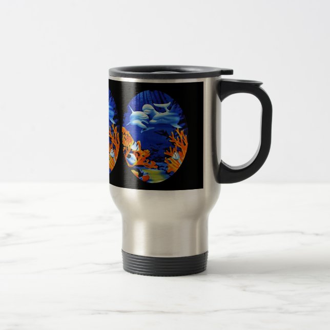 Mug De Voyage Monde dauphin (Droit)