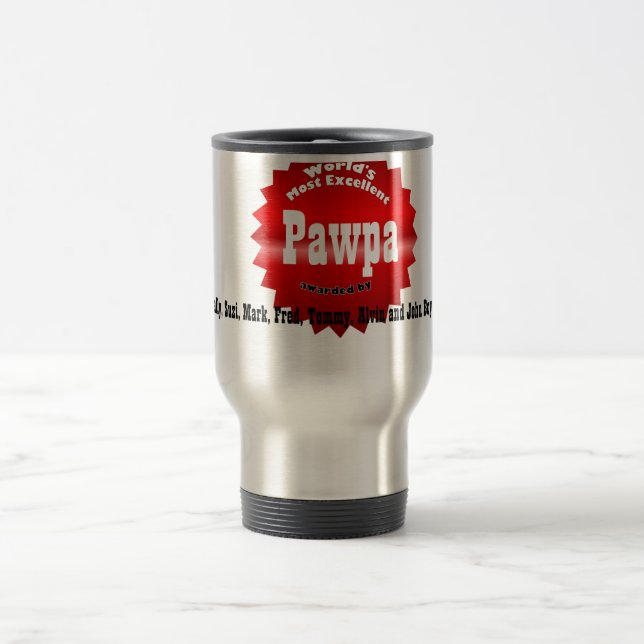 Mug De Voyage Monde ROUGE plus excellent….Pawpa (Centre)