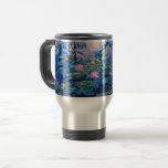 Mug De Voyage Monet : Water Lys 1919, fleurs roses douces<br><div class="desc">Claude Monet : Water Lilies,  1919,  Jolie tasse à café impressionniste.</div>