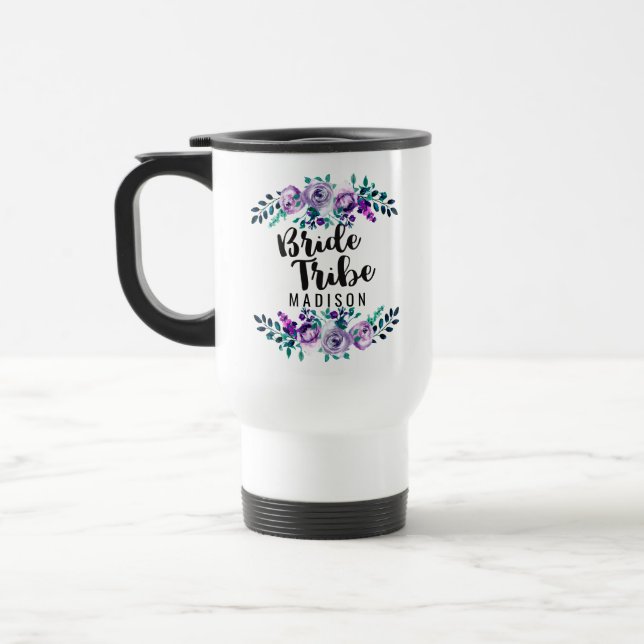 Mug De Voyage Monnaie et Courbe Florale Mariage de la tribu des  (Gauche)