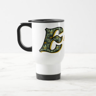 Mug De Voyage Monogramme Daisy Initiale E Personnalisé