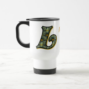 Mug De Voyage Monogramme Daisy Initiale L Personnalisé