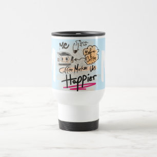 Mug De Voyage Monogramme de dessin animé humoristique pour amate