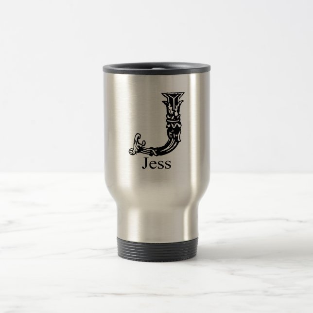 Mug De Voyage Monogramme de fantaisie : Jess (Centre)
