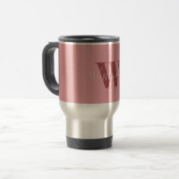 Monogramme de fille et nom rose roux