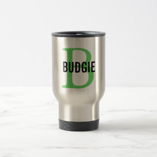 Mug De Voyage Monogramme d'oiseau de perruche