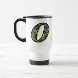 Mug De Voyage Monogramme Initiale O Marguerites Art Floral Perso