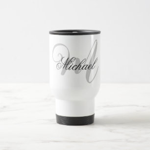 Mug De Voyage Monogramme minimaliste Plain moderne