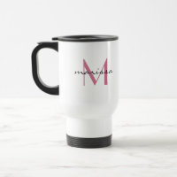 Monogramme moderne personnalisé élégant de nom ros