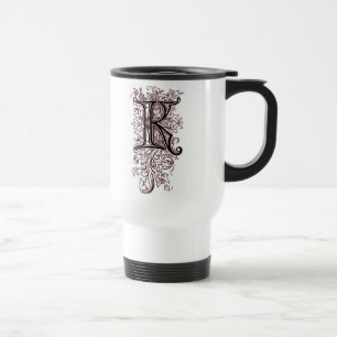 Mug De Voyage Monogramme orné vintage 'K'