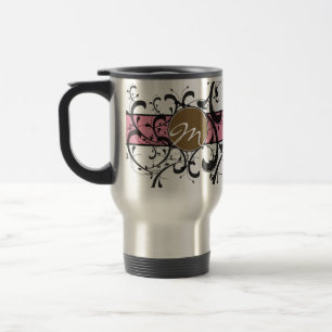 Mug De Voyage Monogramme Personnalisé Fancy Flourish