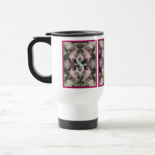 Mug De Voyage Monogramme personnalisé Vos initiales Nom Lys
