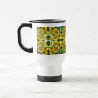 Mug De Voyage Monogramme personnalisé Votre initiale Art de prim