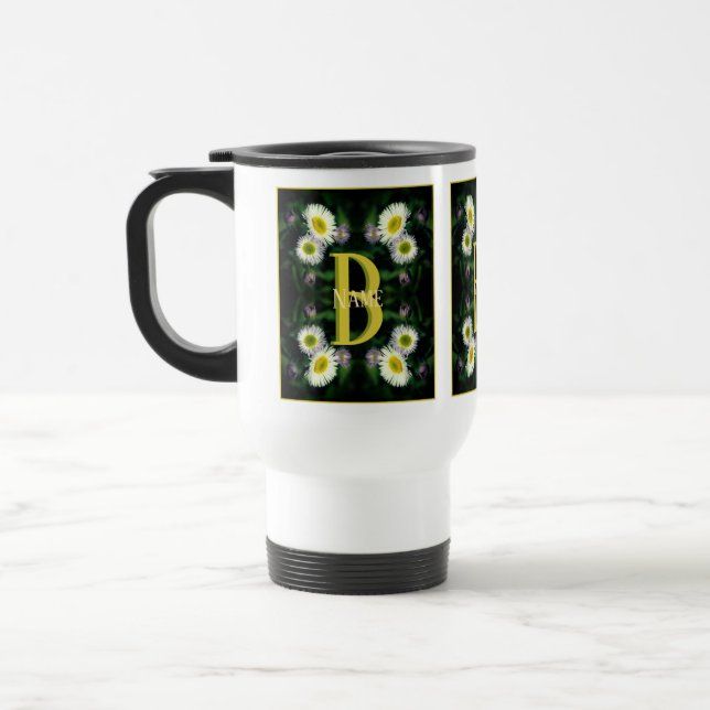 Mug De Voyage Monogramme personnalisé Votre initiale Nom Art de  (Gauche)