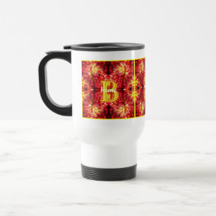 Mug De Voyage Monogramme personnalisé Votre initiale Nom Dahlia