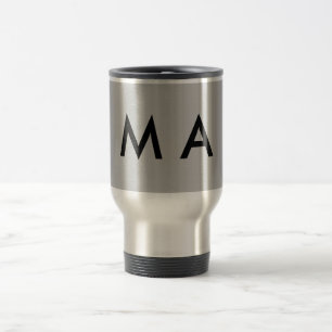 Mug De Voyage Monogramme simple ajoutez votre lettre de nom homm