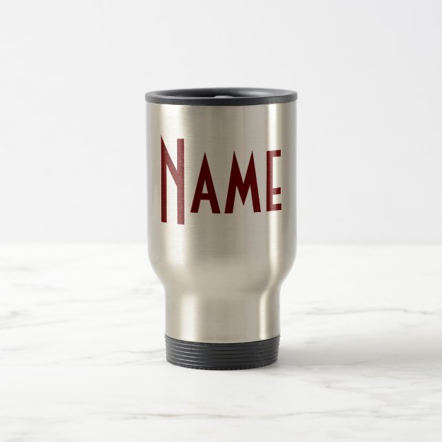 Mug De Voyage Monogramme Votre nom (Centre)